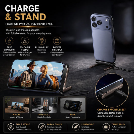 Phone Charging With foldable Holder
