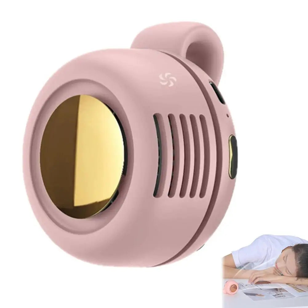 Clip On Waist Mini Bladeless Fan Portable Hands Free Silent 3 Speed Cooling for Outdoor Camping Hiking Office