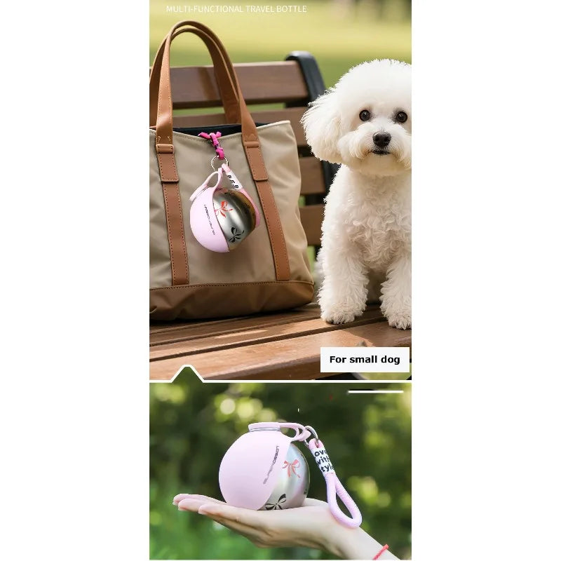 Portable Water Bottle for Dogs Outdoor Use,PETG Convenient Dog Drink Dispenser Puppy Travel Portable Water Bowl