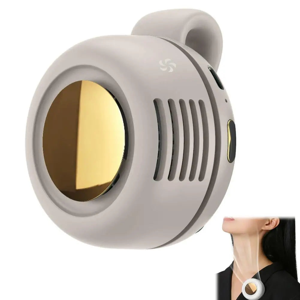 Clip On Waist Mini Bladeless Fan Portable Hands Free Silent 3 Speed Cooling for Outdoor Camping Hiking Office