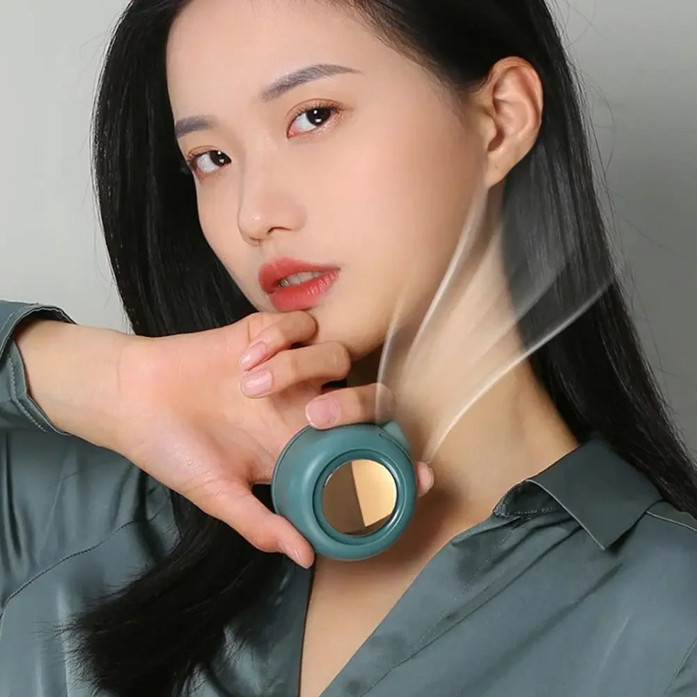 Clip On Waist Mini Bladeless Fan Portable Hands Free Silent 3 Speed Cooling for Outdoor Camping Hiking Office