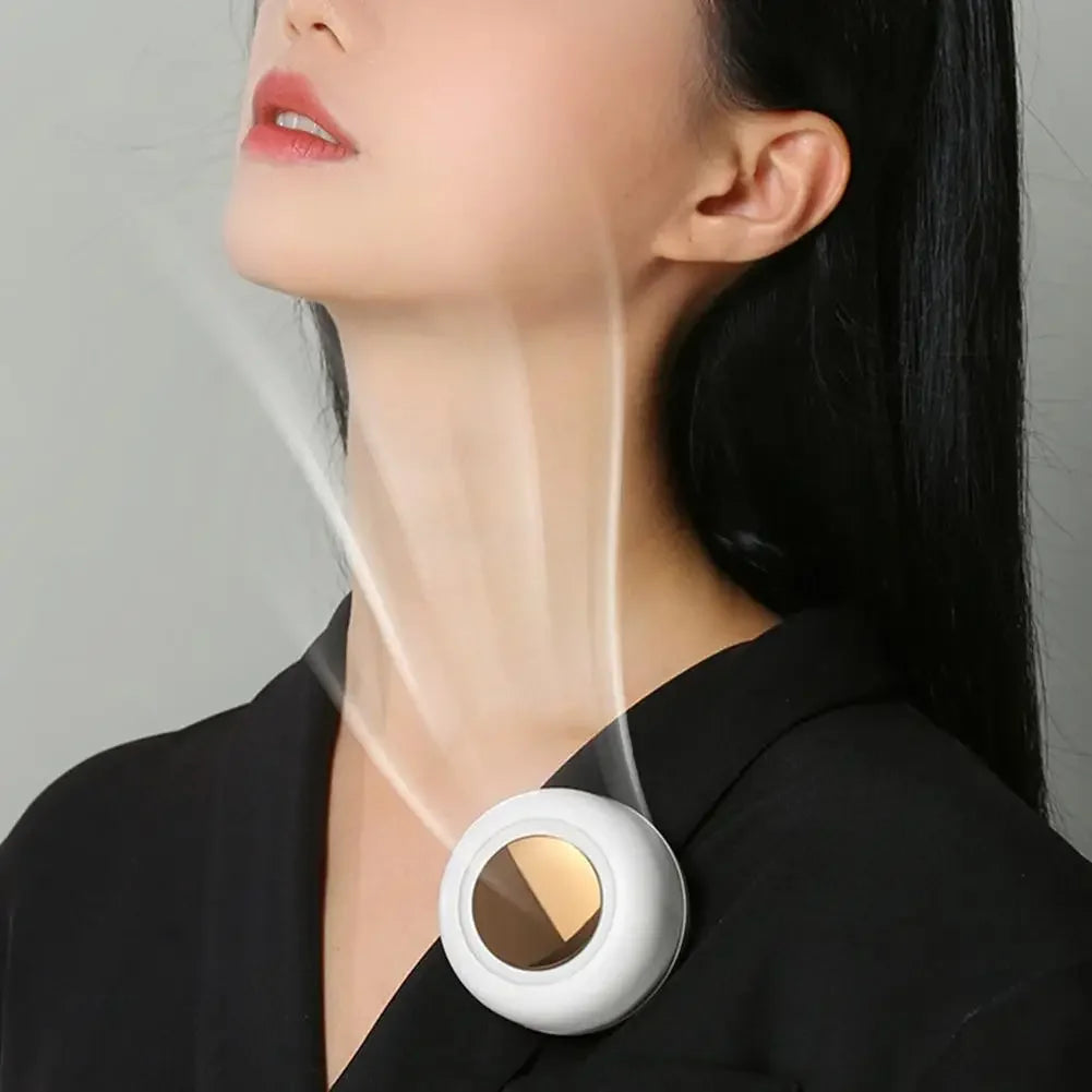 Clip On Waist Mini Bladeless Fan Portable Hands Free Silent 3 Speed Cooling for Outdoor Camping Hiking Office