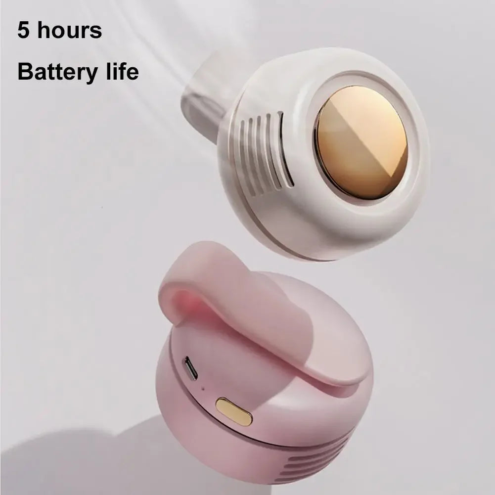 Clip On Waist Mini Bladeless Fan Portable Hands Free Silent 3 Speed Cooling for Outdoor Camping Hiking Office