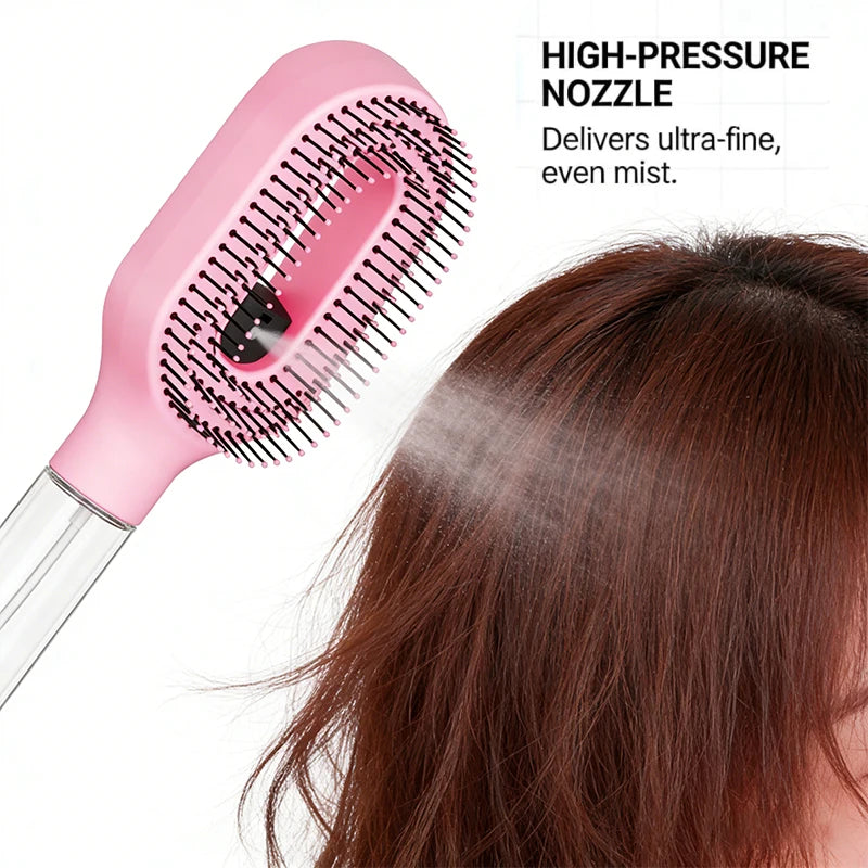 2Pcs/Set 2-in-1 Multi-functional Spray Bottle Comb Anti-static wet Dry Scalp Massage Bristle Comb,Salon Fluffy Modeling Comb