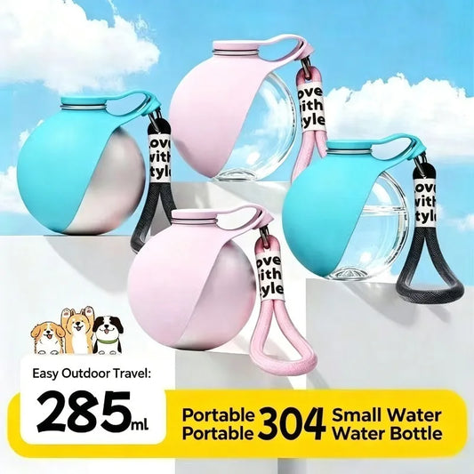 Portable Water Bottle for Dogs Outdoor Use,PETG Convenient Dog Drink Dispenser Puppy Travel Portable Water Bowl