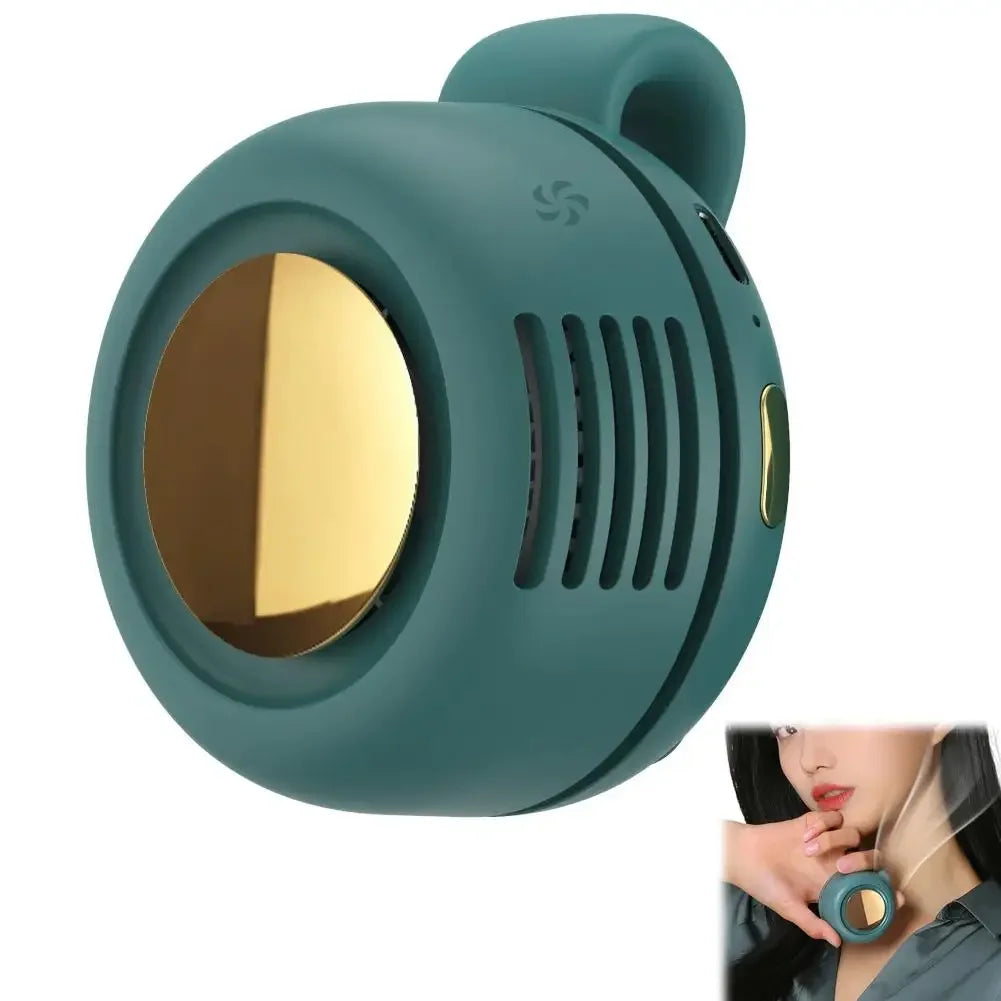 Clip On Waist Mini Bladeless Fan Portable Hands Free Silent 3 Speed Cooling for Outdoor Camping Hiking Office