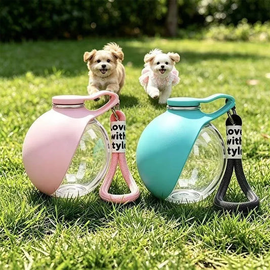 Portable Water Bottle for Dogs Outdoor Use,PETG Convenient Dog Drink Dispenser Puppy Travel Portable Water Bowl